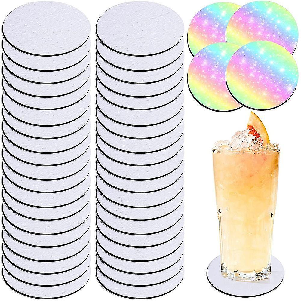 Round Sublimation Coaster Sublimation Coaster Sublimation Heat Transfer Coaster Hot Pressed Coaster
