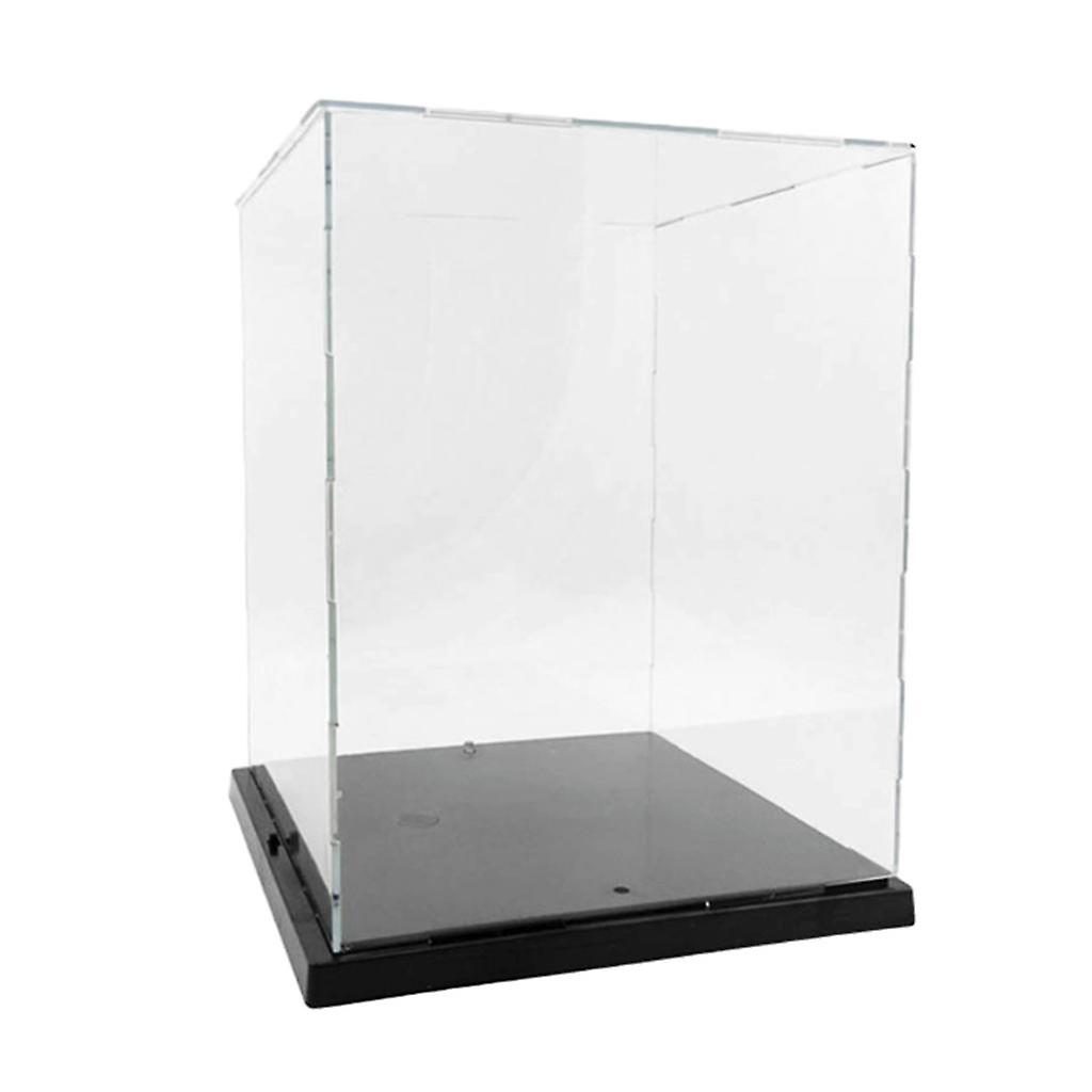 Clear Acrylic Display Case Countertop Box Cube for Dolls Miniature Figurines
