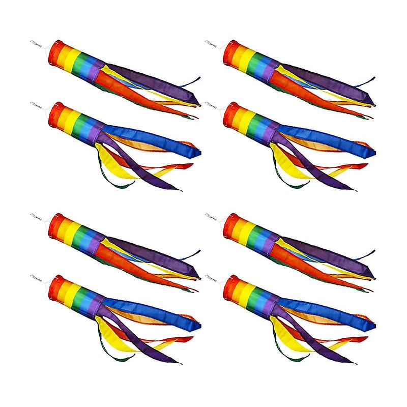 8 Pieces Windsock Colorful Hanging Decoration Windsock For Outdoor Hanging