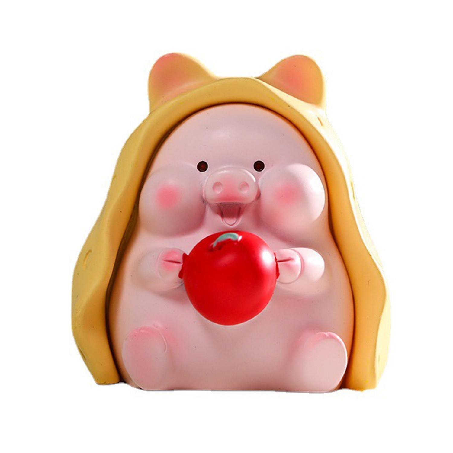 ZHOUBA Pig Ornament Shape Posture Decorative Hand-crafted Blanket Nerd Pig Small Statue Home Supply