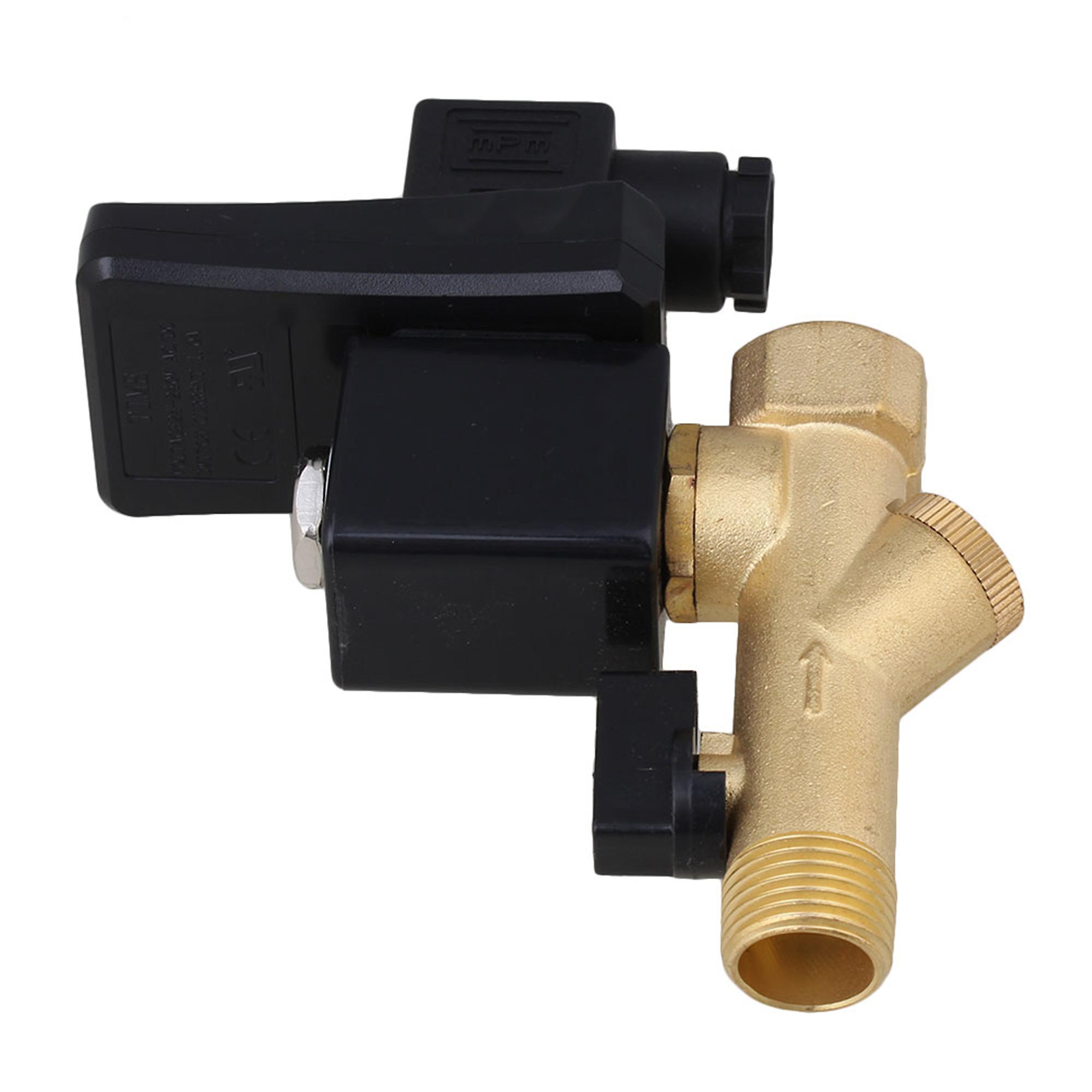 2 x Electronic Automatic Timed Brass Water Drain Valve 1/2Inch AC110V