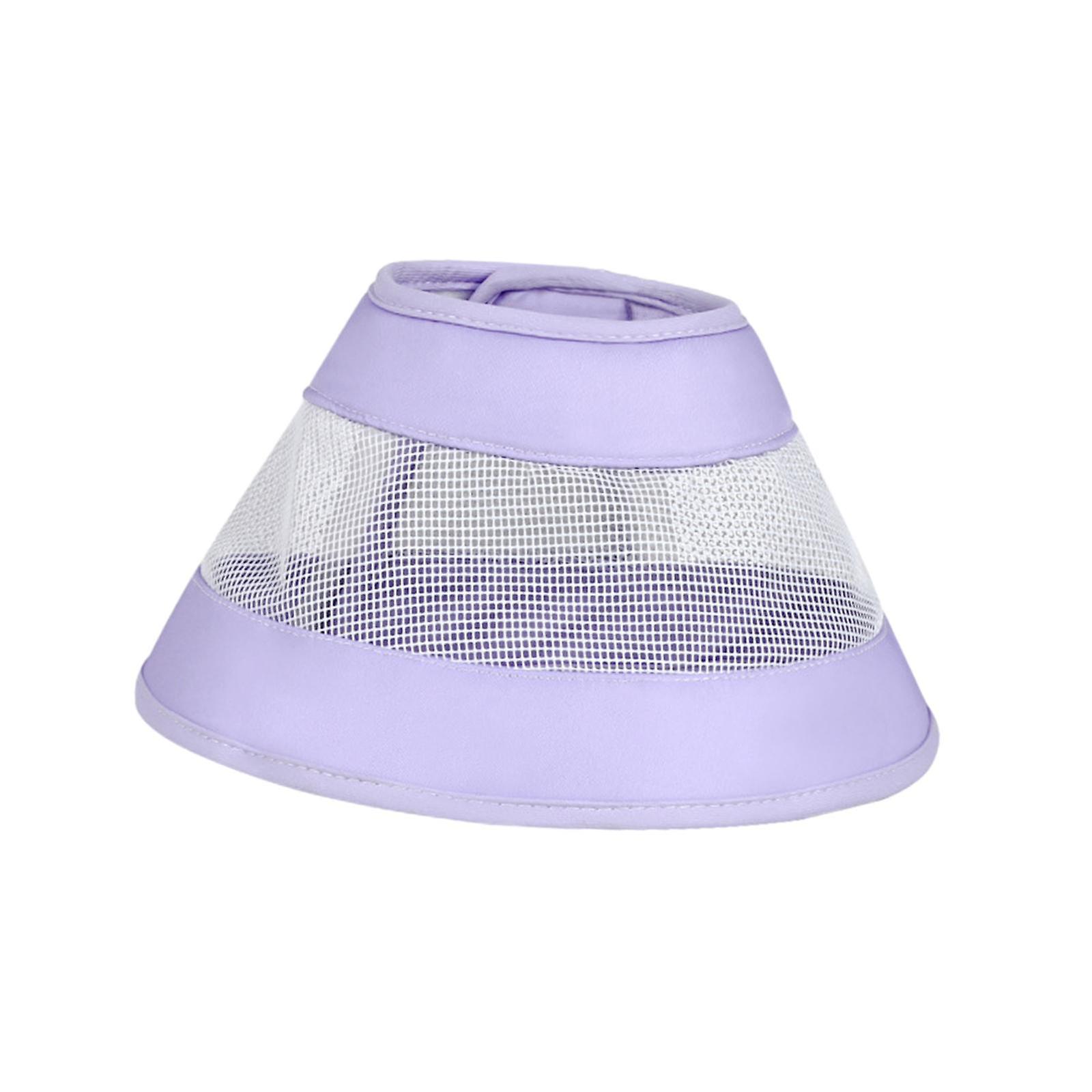 Cat Cone Collar Anti Scratching Easy to Clean Recovery Collar for Rabbits Violet M