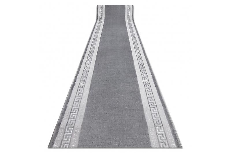 Runner Structural MEFE 2813 Frame, greek key - two levels of fleece grey 120 cm