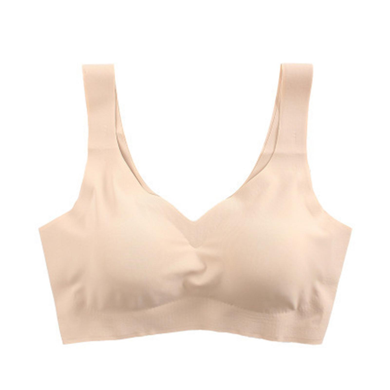 Women's Seamless Bra with Removable Chest Pad Thin Breathable Underwear Comfort Lifting Bralette New