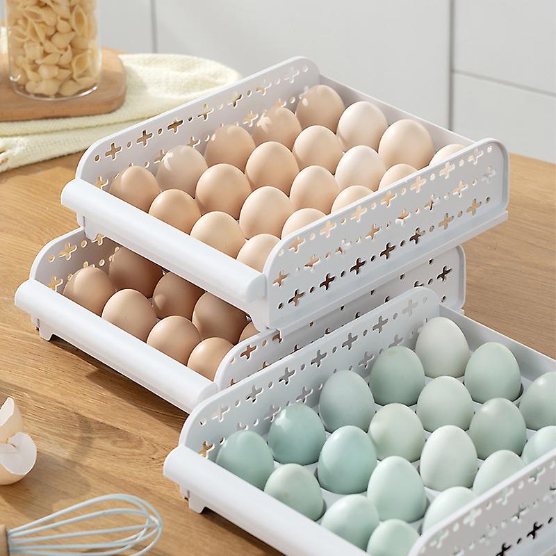 Kitchen Drawer Refrigerator Egg Fresh-Keeping Storage Box 20 Grid Egg Storage Rack Egg Box Holder