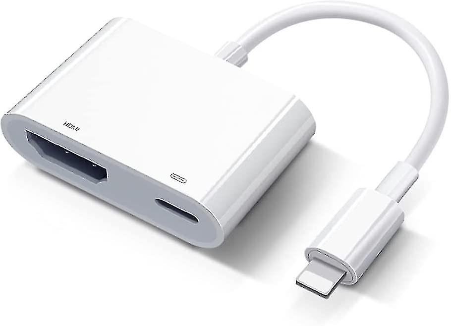 Apple Lightning digitale AV-adapter Apple MFi-gecertificeerde Lightning-naar-HDMI-adapter HDMI-kabelconnector 1080p Scherm synchroniseren met tv/HDTV/monitor/projector C