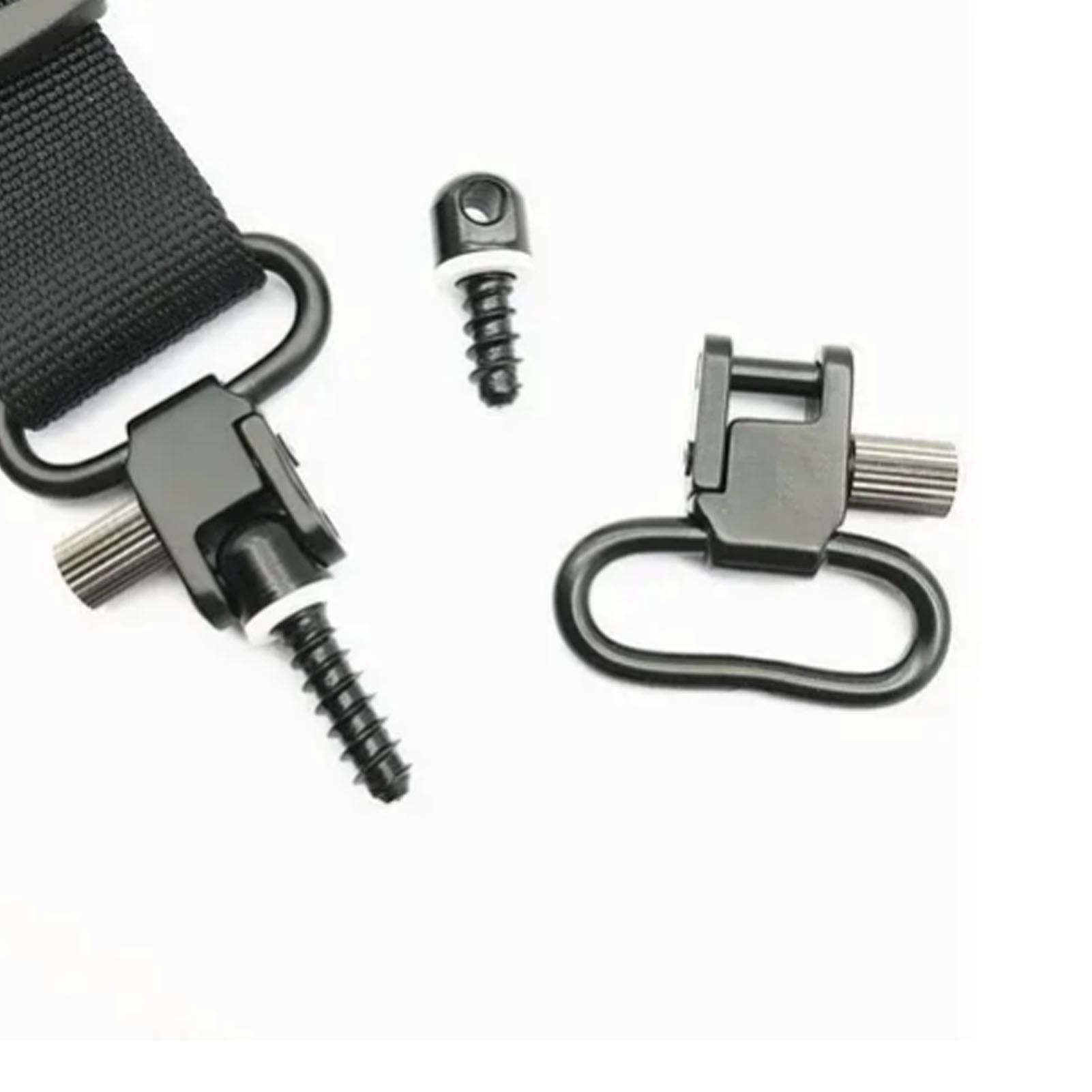 1in QD Buckle Base Solid Iron Quick Release 3 Skruer 2 Loop Buckles Sett for Stropper 