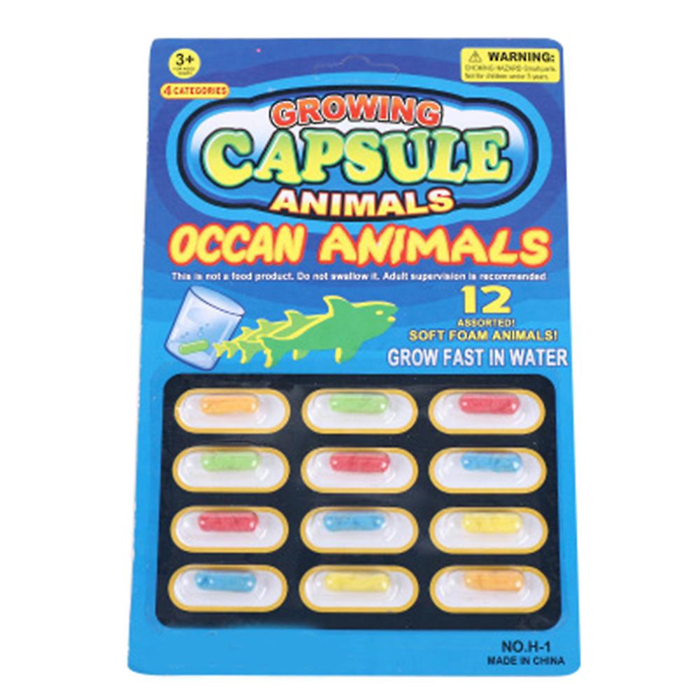 12pcs כיף חידוש לגדול כמוסות צעצועי קוגניציה לתינוקות גדול יותר במים gag