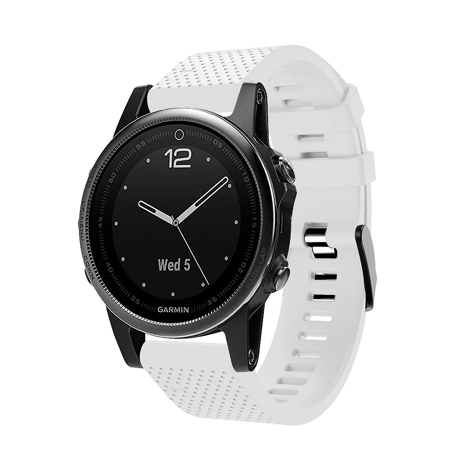Stylish Silicone Sport Watch Band with Black Buckle for Garmin Fenix 5S Plus