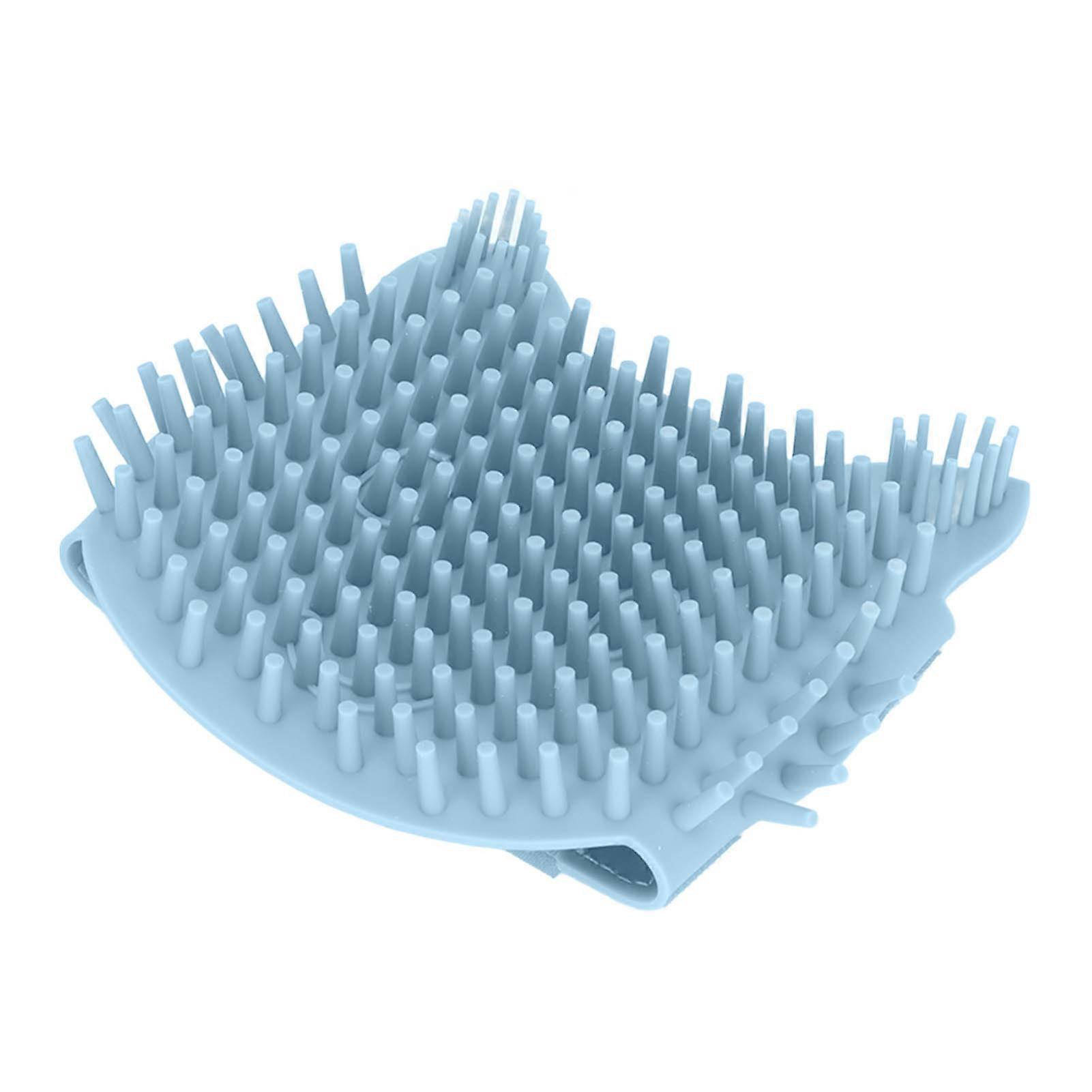 Cat Corner Self Groomer Soft Silicone Massage Cat Itch Board with Catnip for Cats Kittens Dogs Puppies Meditation Blue L