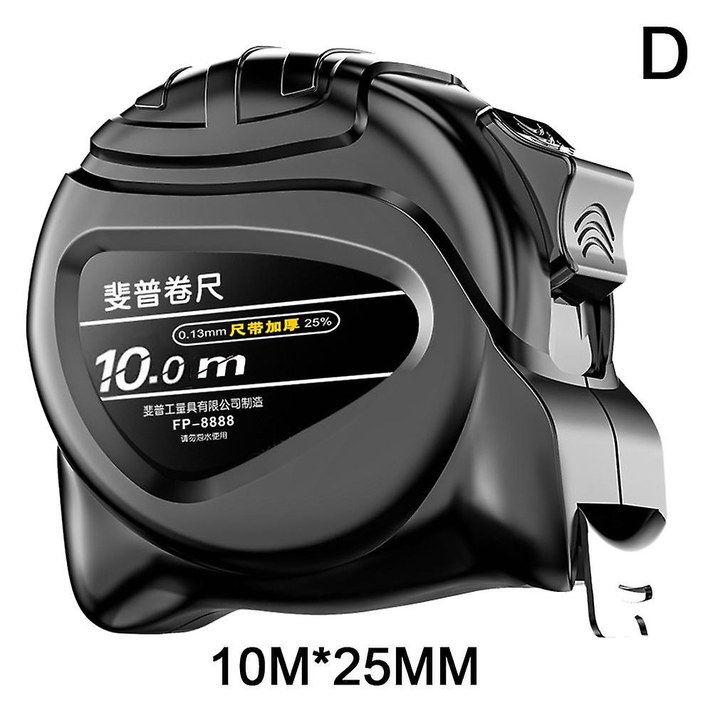 10m*25mm(D)$Feipu fluorescent tape measure 5m widened 7.5m 10m black ruler with box ruler high precision thick wear-resistant technology