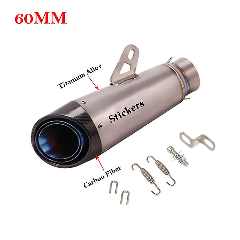 Titan legierung 51mm 60mm Universal Motorrad s1 Auspuff Schall dämpfer Flucht laser für rc390 z900 gsxr750 cb400 z400 r3 s1000rr r3 r6