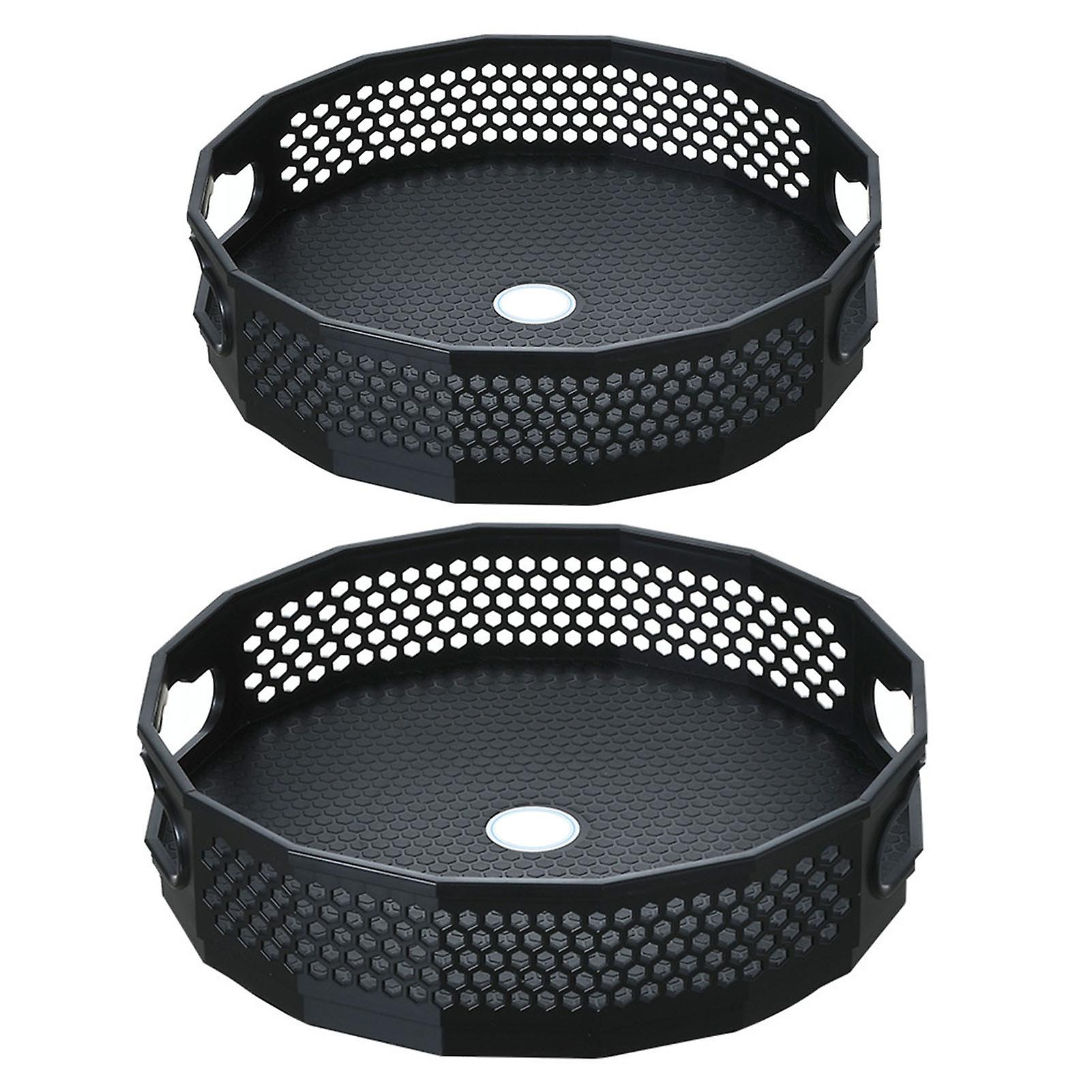 Rotatable Spice Storage Tray with Handle Cosmetics Desktop Storage Box for Home Bedroom