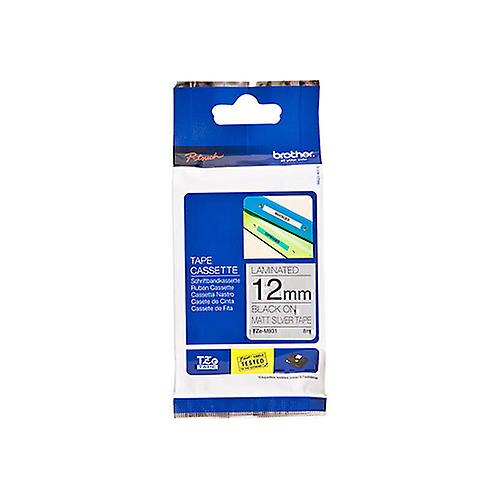 Brother Excellent Quality Durable Laminated Black on Matt Silver Labelling Tape