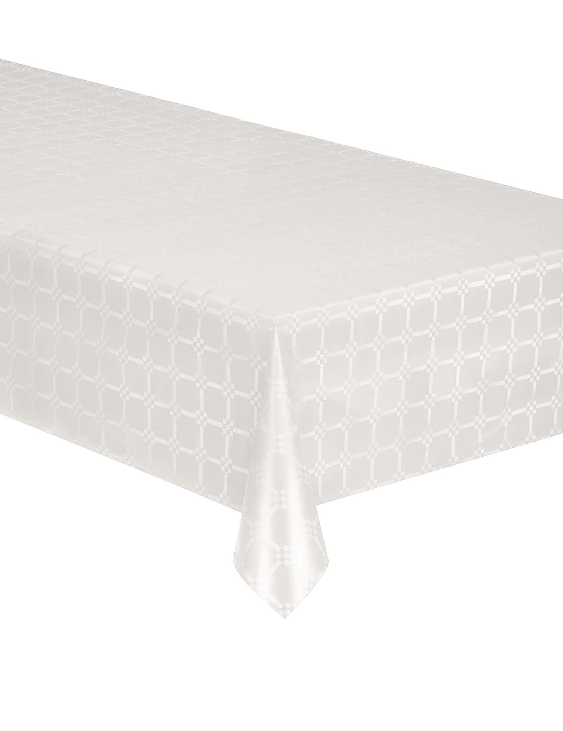 White damask paper roll tablecloth 6 meters