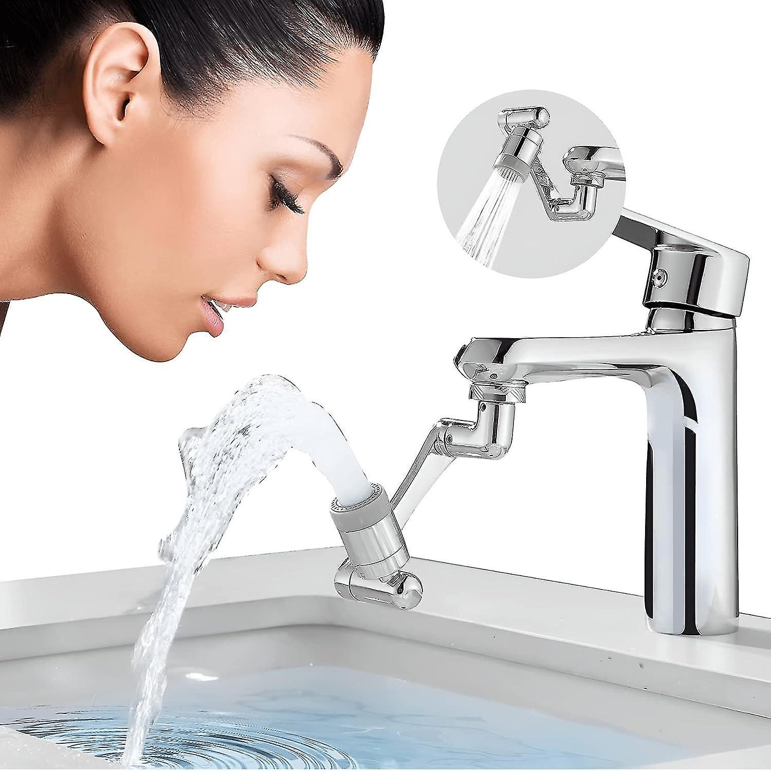 Multifunctional Rotating Pull Out Faucet Extension - Universal 1080° Brass Faucet Nozzle for Kitchen