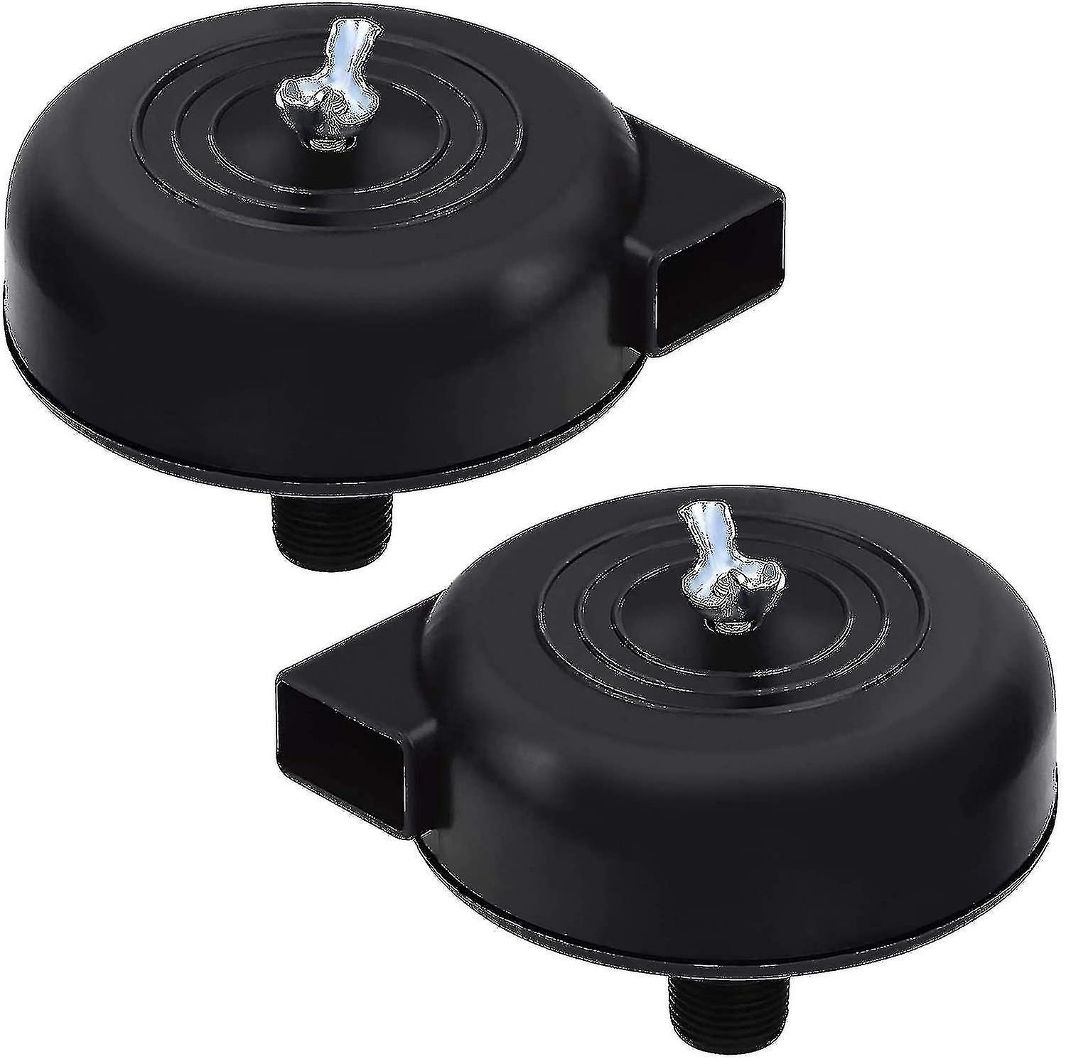 2 stuks compressorfilter, 16 mm 3/8pt buitendraad stille compressor voor luchtcompressor (zwart)-hy
