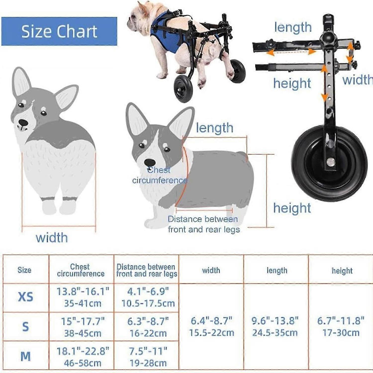 Dog Wheelchair For Back Legs, Mobility Aids For Disabled Pets, Dog Leg ... - Feeding Aids For Dogs With Mobility Issues