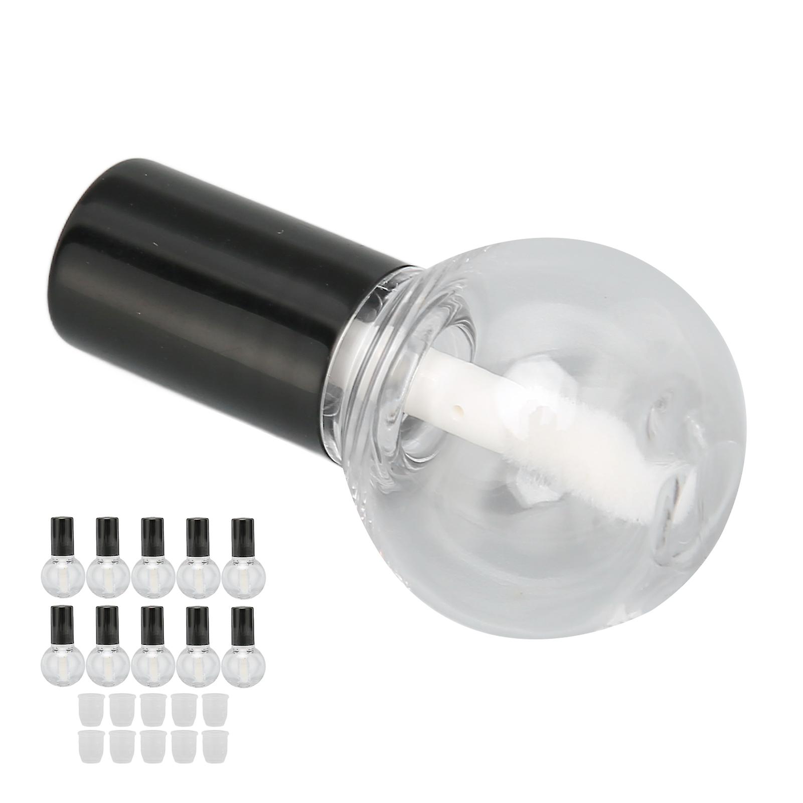 10Pcs 5ml Clear ABS Plastic Refillable Lip Gloss Tubes DIY