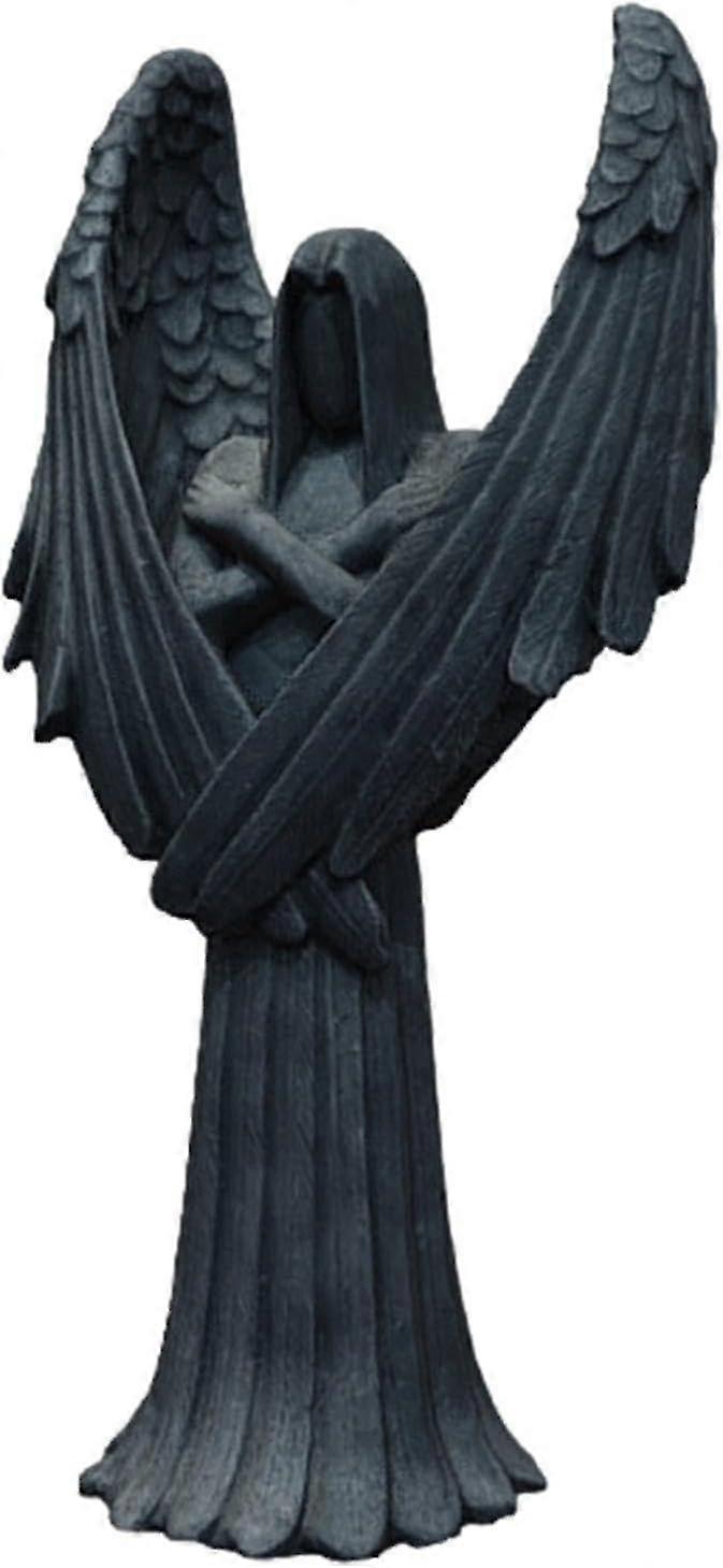 Dark Angel Figurine, Resin Praying Statue for Home Decor