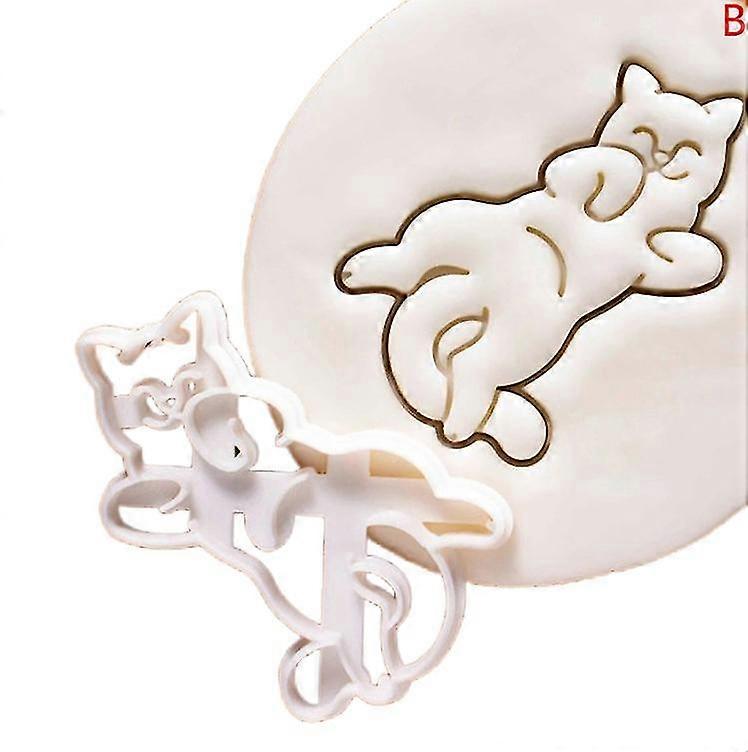 1/3pcs Cat Cookie Cutters Kitty Butt Shape Diy Biscuit Cookie Mold Stamp Bakeware Hfmqv