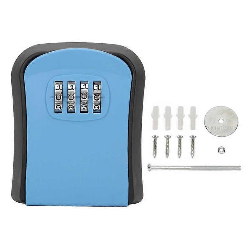 Key Safe Box Combination Lock Box Wall Mounted Abs 4 Digit Waterproof Key Storage Lock Box With 5 Keys Capacity