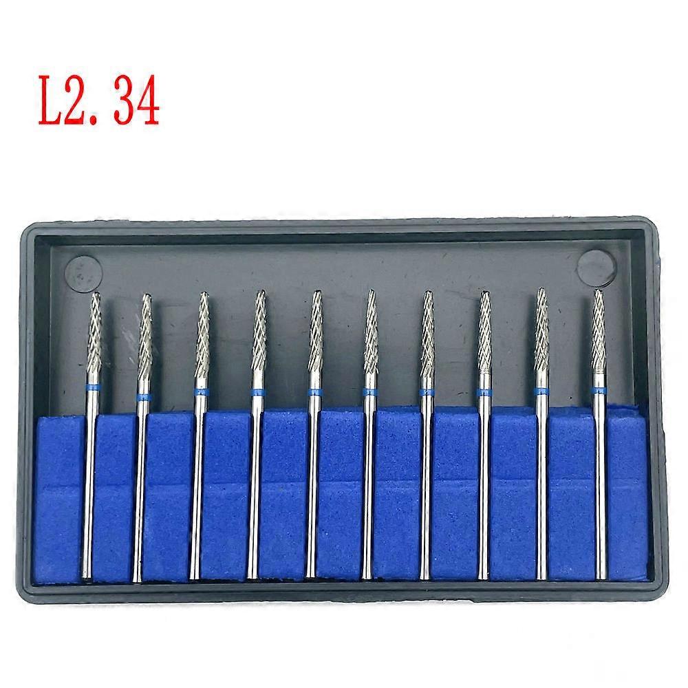 10pcs/set Dental HP Tungsten Carbide Cutter KIT Dental Burs Drills Tungsten Steel Material 2.35mm