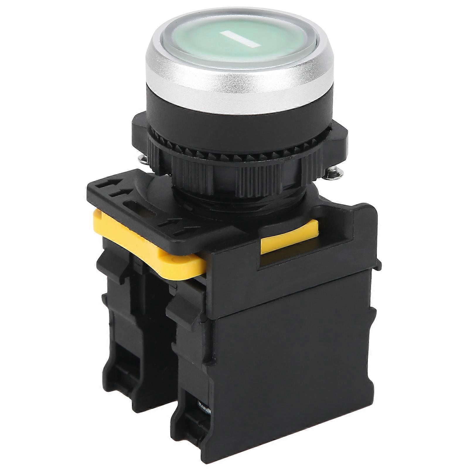 Waterproof Start Push Button Switch Electrical Equipment Supplies Ac220v 10a Green