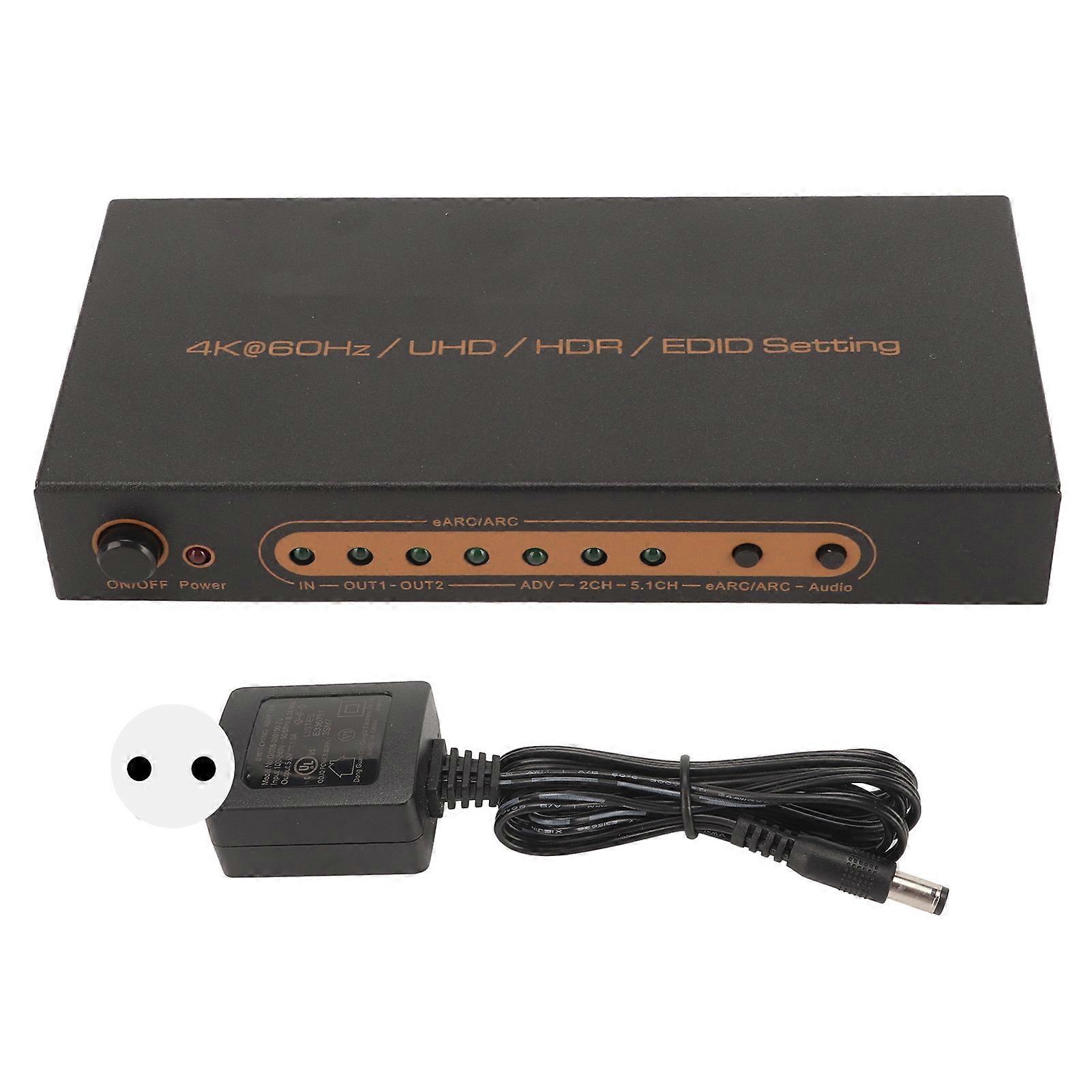 HD Multimedia Interface Sound Extractor 4K 60Hz HDR HD Multimedia Interface EARC ARC Sound Extractor Converter 100?240V EU Plug