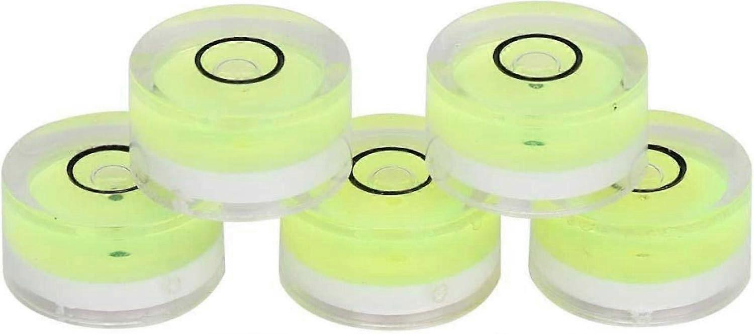 15mm Mini Spirit Level, Round Spirit Level, Acrylic Round Level, Balance Scale and Diameter Measuring Tool Level, Pack of 5