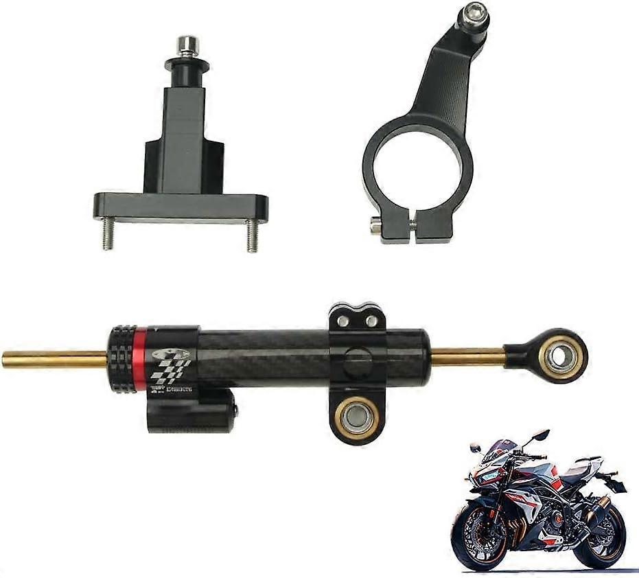 Motorrad Lenkung Dämpfer Stabilisator für CBR400R CBR500R, einstellbare Safe Control Lenkung Stabilize Dämpfer Motorräder Aluminium Dämpfer, Full Set-C