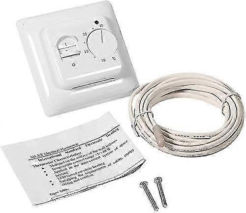 Heating Thermostat, 230V Room Floor Thermostat Air Condition Temperature Control Thermostat with 2.9m Sensor Cable
