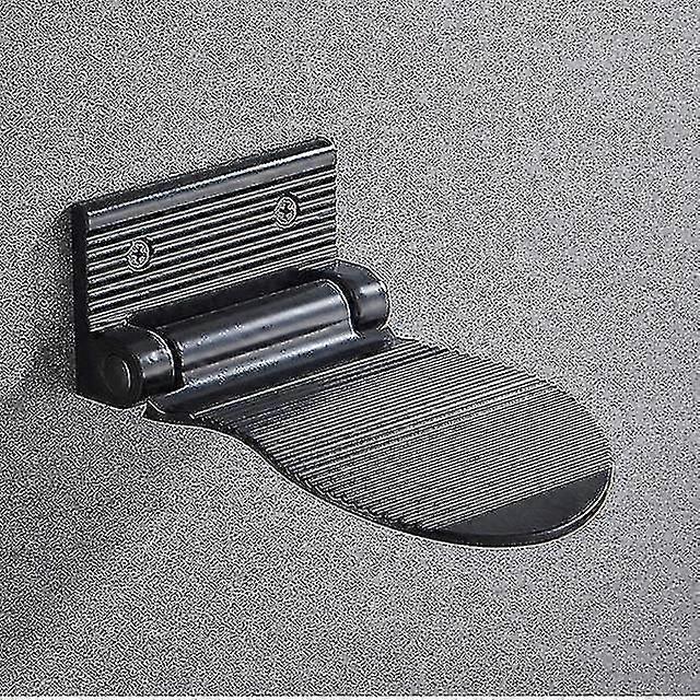 Seos musta /hopea Seinälle asennettu suihkujalkajakkara