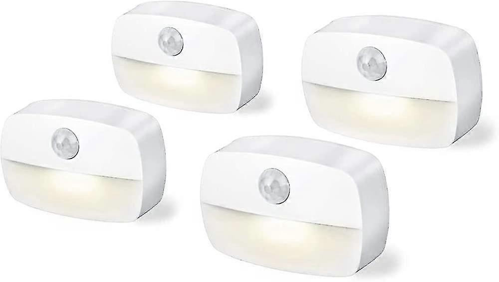 4-pack 3a batteridriven rörelsesensor inomhusbelysning (batteri ingår ej)