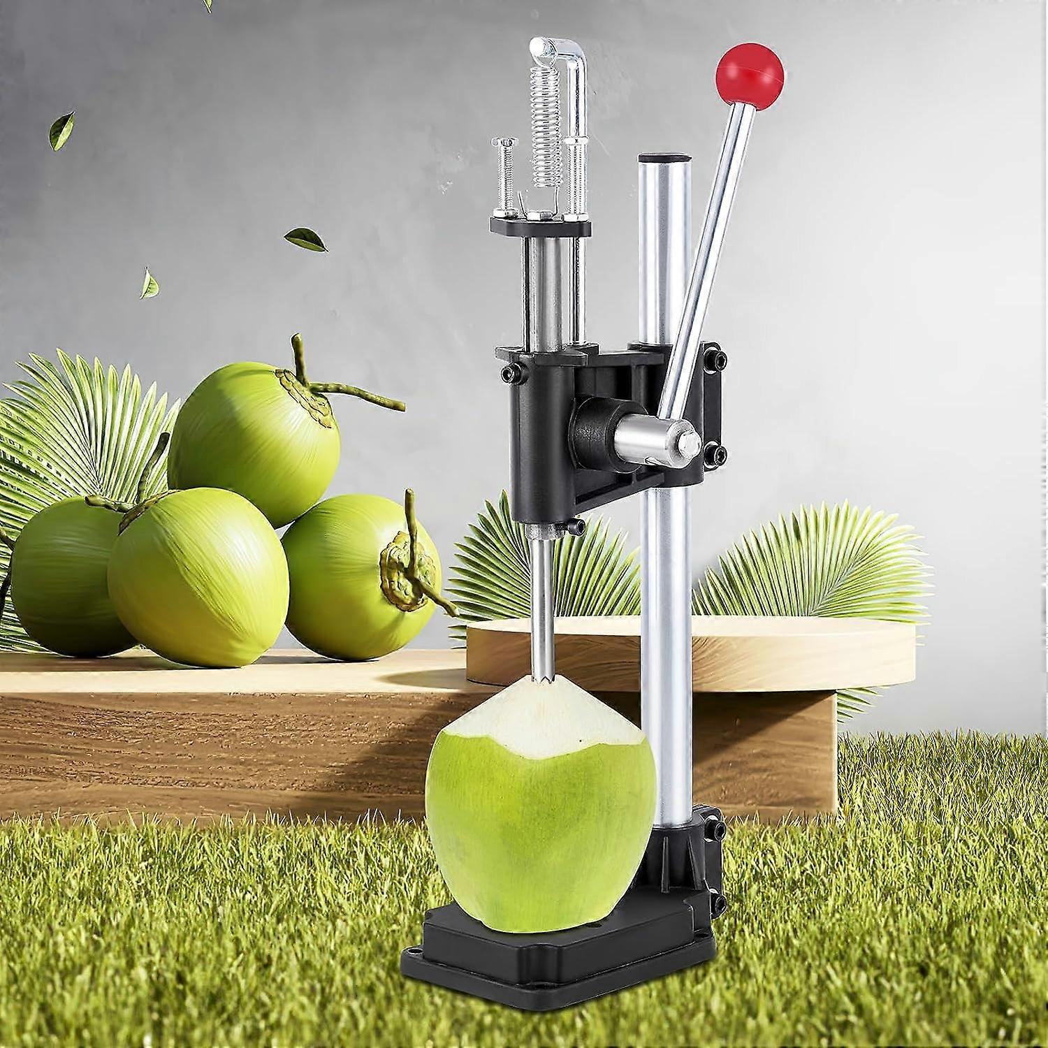 Machine d’ouverture manuelle de trous de noix de coco Machine d’ouverture verticale de noix de coco avec hauteur réglable et diamètre d’ouverture de 13 mm pour noix de coco pelée ou pelée ou