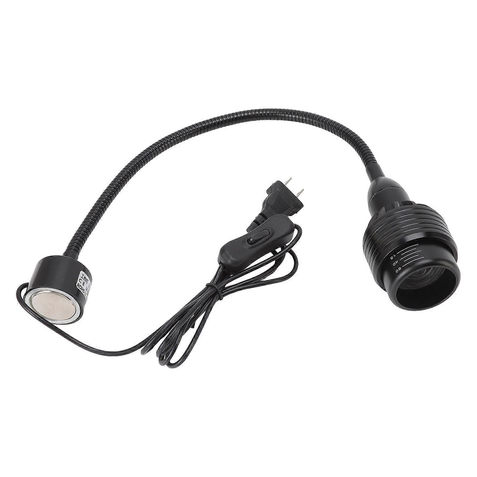 9W LED Work Lamp Telescopic Zoom with Magnetic Base Flexible Gooseneck Eye Protection for Machine Tools US Plug 110220V