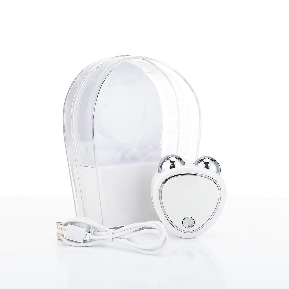 Portable EMS Facial Micro-current Beauty Instrument For Lifting Thinning And Reducing Edema With Double Roller Massager