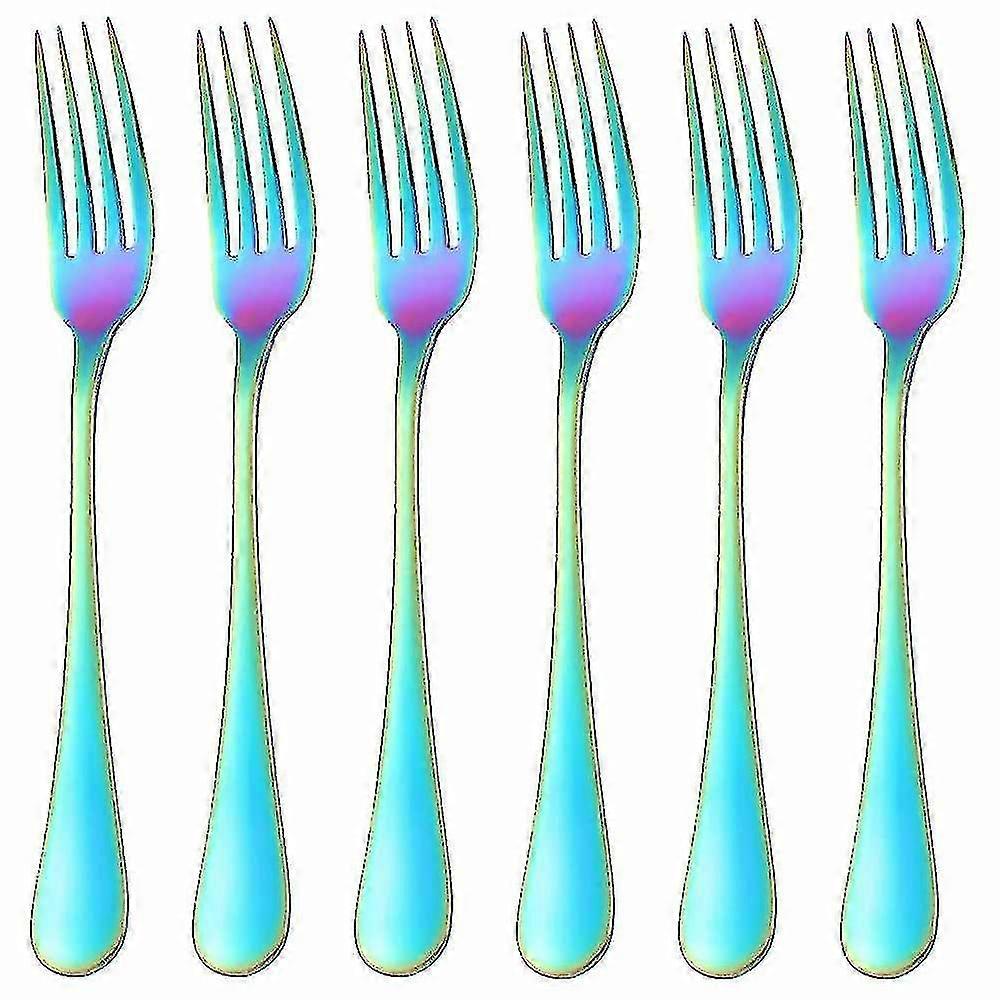 6pcs Creative Color Western Steak Fork