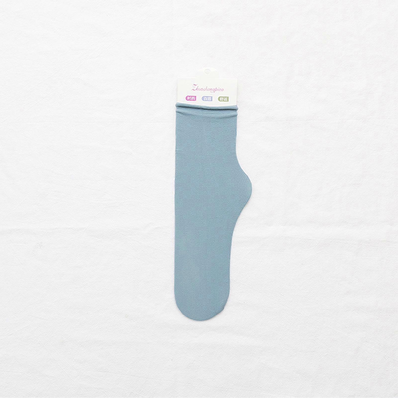 Women Thin Crew Socks Non-Binding & Breathable Socks for Spring Summer Home Office
