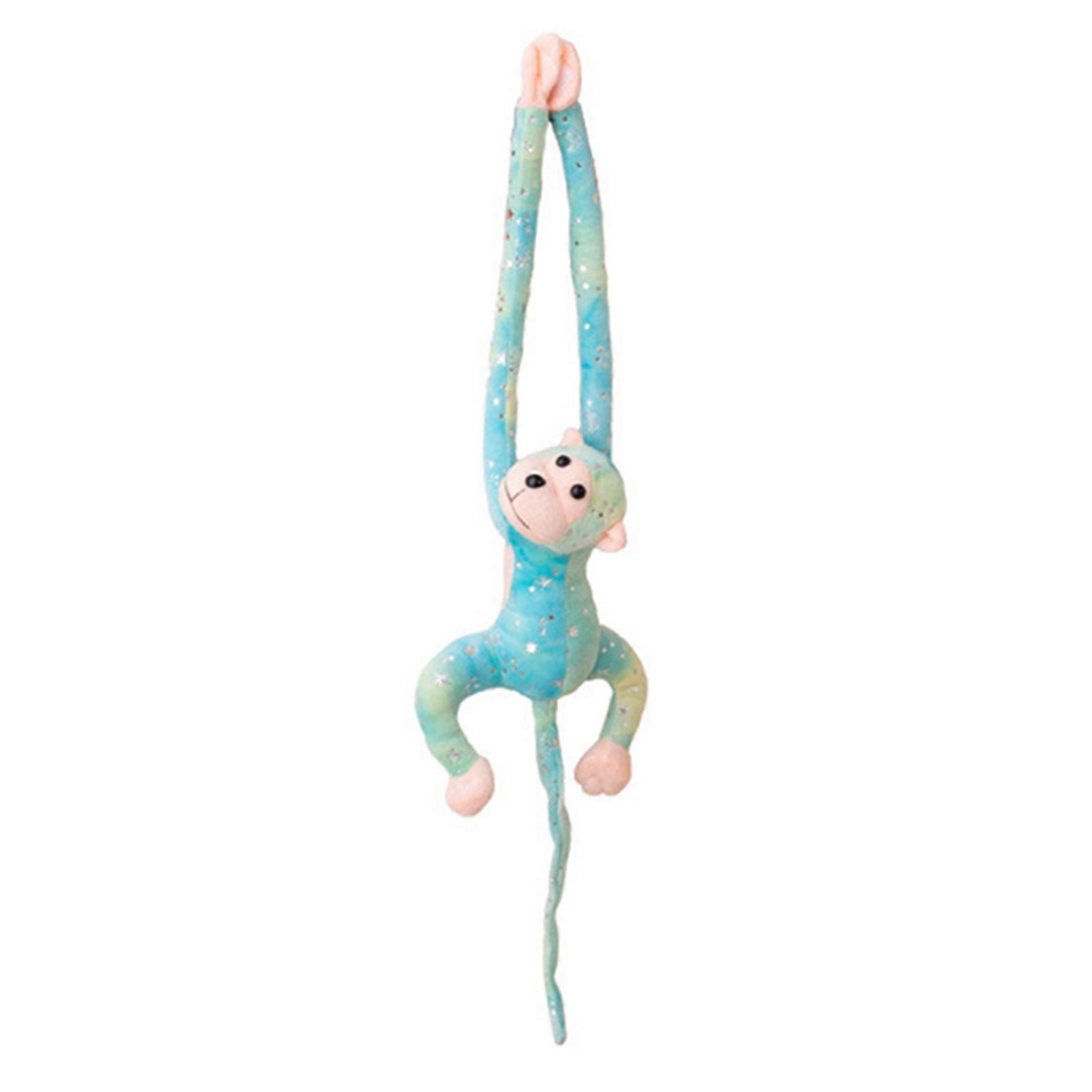 Colorful Long Arm Monkey Doll Plush Toy Soft Comfy PP Cotton Hugging Doll for Bedroom Living Room