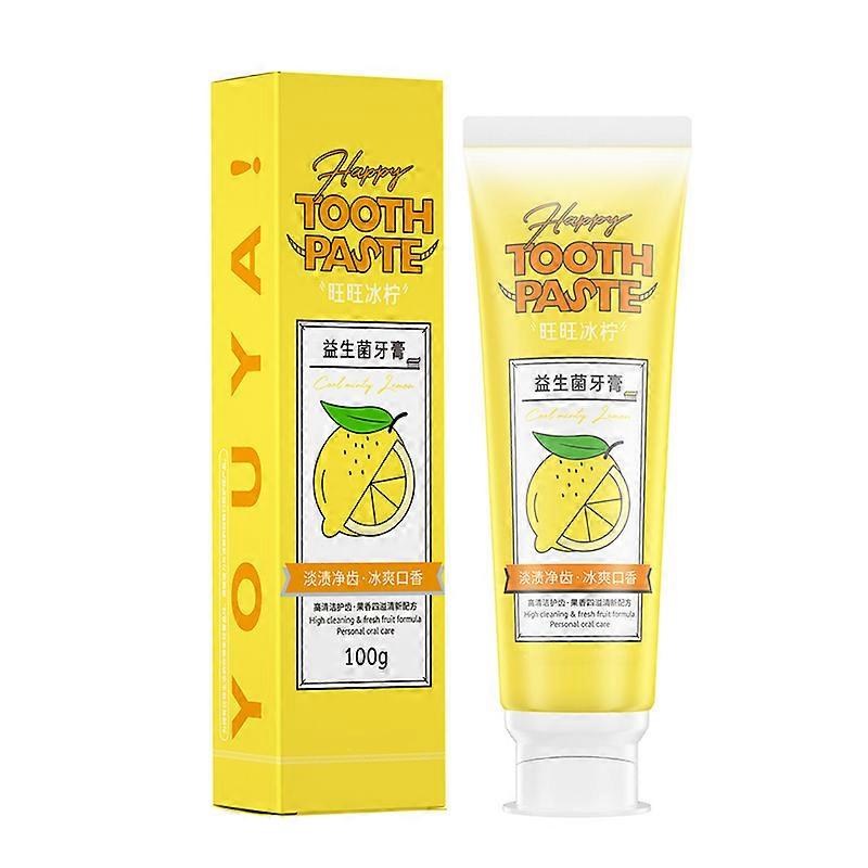 100g Probiotic Toothpaste Fruit Juice Flavor Brightening Mouth Tartar Refreshing Breath Removing Yellow Toothpaste