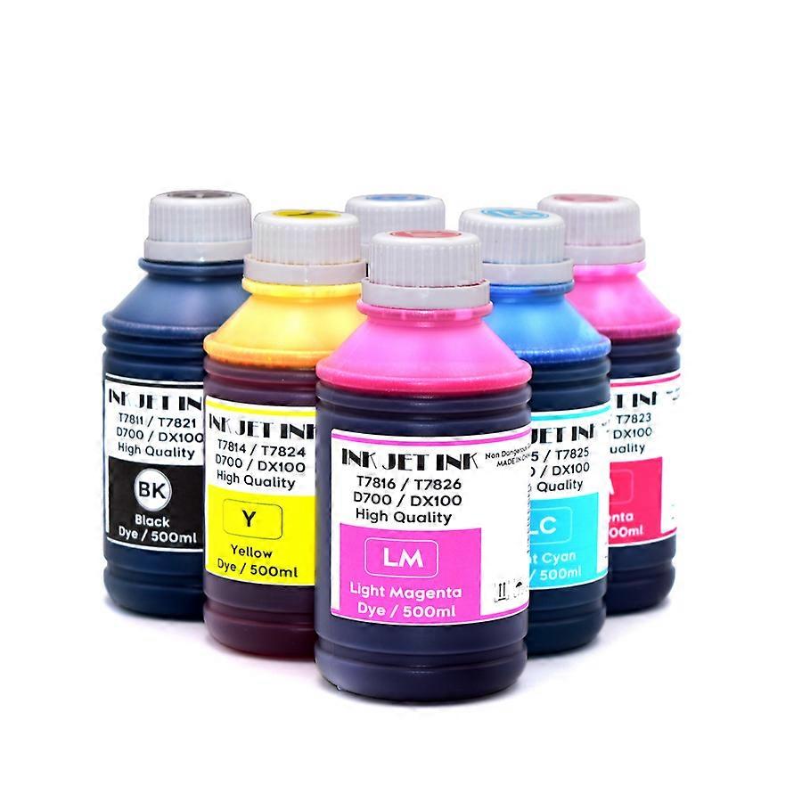 1PC 500ml For Epson PP-100 PP-50 Color Vivid Printing Dye Ink Refill Kit for Epson PP100 PP50 PP-50N PP-100N Printer