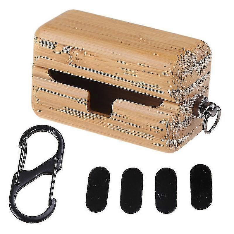 Wooden Shell Protective Cover Earphone Case For-s-ony Wf-1000xm4 Earbuds