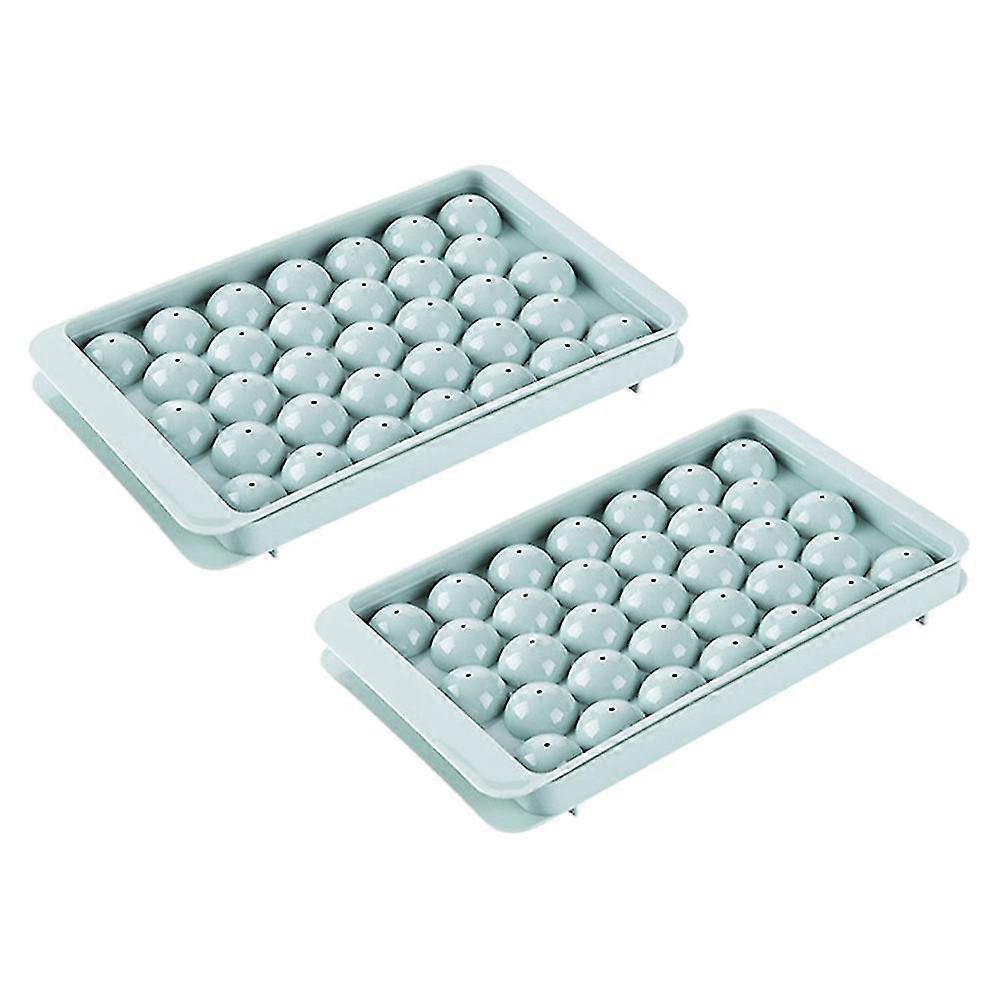 Ice Trays For Freezer,2 Pack Circle Ice Square Tray With Lid, Reusable Ice Square Mold Making 33 Gr