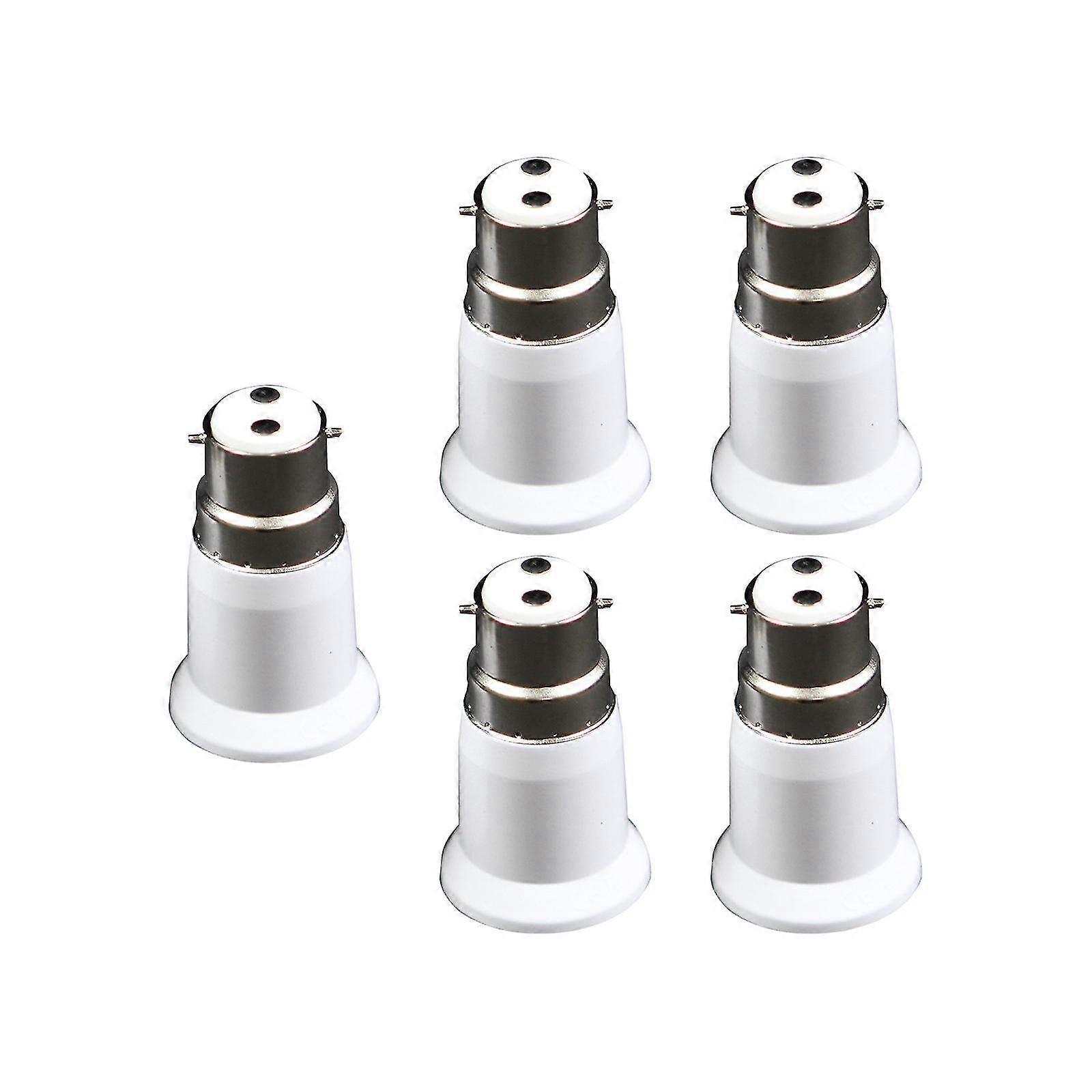 5pcs B22 To E27 Light Socket Adapter Fixture Extender, Bayonet To Screw ,adaptor Holder For Lamp Bulb