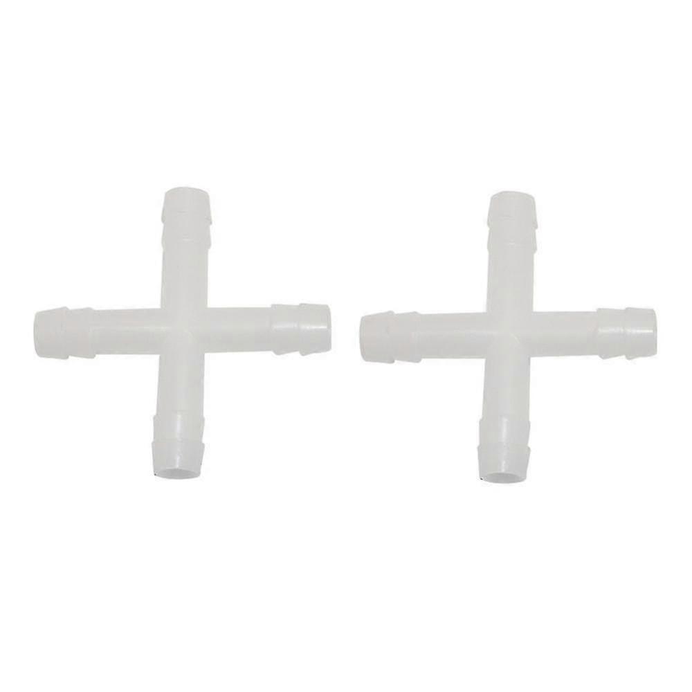 4 Way Connector With 10mm Barb Cross Quick Connectors Agriculture Garden Irrigation Pipe Fittings Hose Splitter 200 Pcs