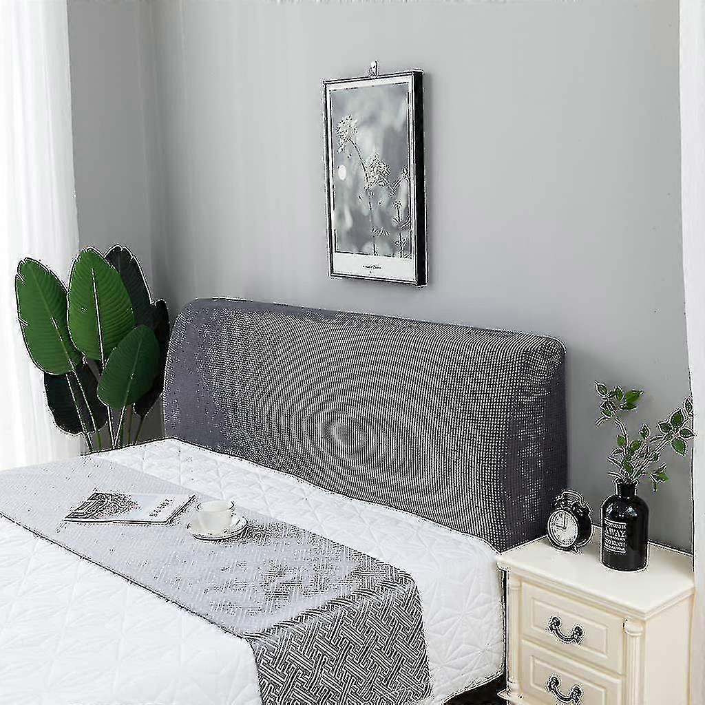 Stretch Solid Color Headboard Slipcover All-inclusive Headboard Dustproof Cover Queen King Size
