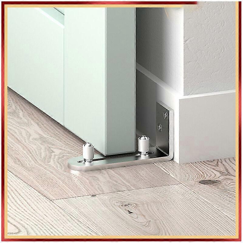 Floor support for the lower part of sliding doors - Adjustable ball bearings for wall mounting.