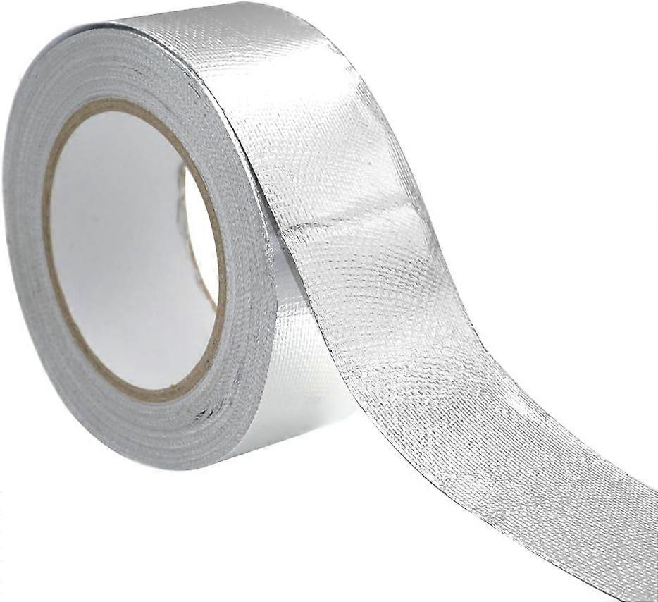 Aluminum adhesive tape Sealing strip 5CM by 50m Thickness 0.08MM reinforced with glass mesh fabric for ventilations, High temperature resistance, Silv