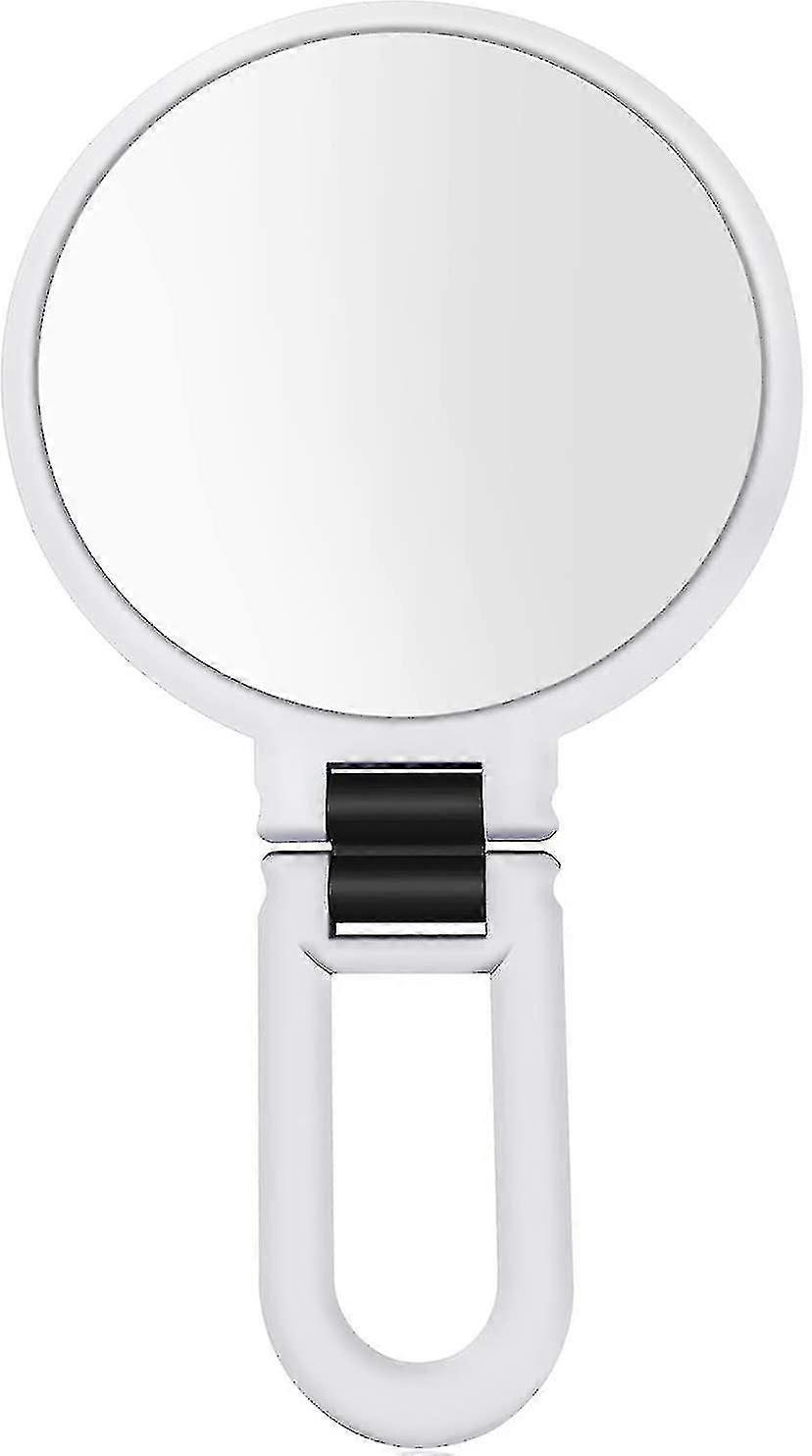 10x Double-sided Makeup Mirror, Double-sided Mirror, Hand Mirror With Folding Handle